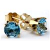 Image 2 : Genuine 2.60 ctw Topaz Stud Earring 14k 0.96g