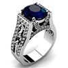 Image 2 : Genuine 3.79 ctw Ceylon-Sapphire Ring 14k