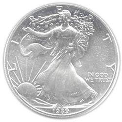 Uncirculated Silver Eagle 1989