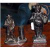 Image 1 : A bronze and iron match holder/striker decorated with figure of a road sweeper, also a cast iron fig