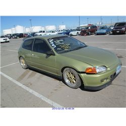 1992 - HONDA CIVIC// REBUILT SALVAGE TITLE