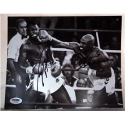 SIGNED-By Both Boxers! Shavers & Holmes PSA/DNA