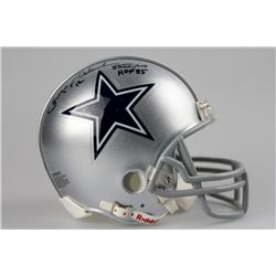 Roger Staubach Signed Cowboys COA Mini-Helmet