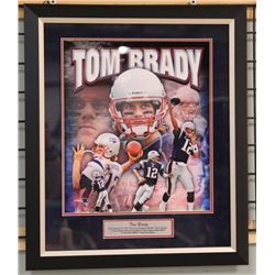 UnSigned-Tom Brady Custom Frame and Matte