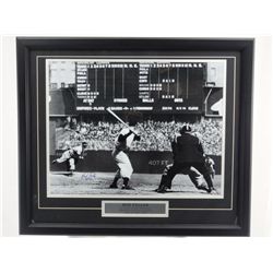 SIGNED-Bob Feller & Joe DiMaggio B&W Custom w/COA