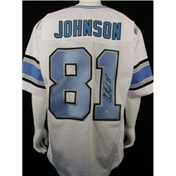 Signed-Calvin Johnson Custom Lions Jersey AAA COA
