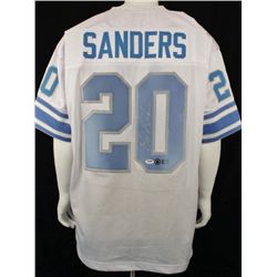 SIGNED-Barry Sanders Lions Custom Jersey 3 COAs