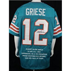 SIGNED-Bob Griese Miami Dolphins STAT Jersey PSA