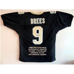 SIGNED-Drew Brees Saints STAT Jersey 2 COAs