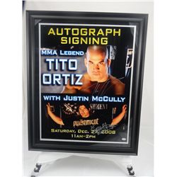 SIGNED-Tito Ortiz, Justin McCully 2 Signatures COA