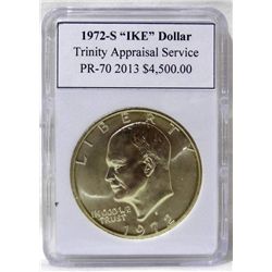 1972-S  Silver "IKE" Dollar TAS PR-70