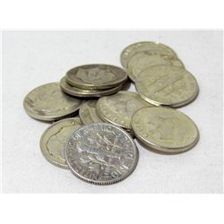 (12) Pre 1964 Silver Roosevelt Dimes