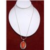 Image 2 : Silver Necklace Leather Alligator Pattern & CZs