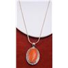 Image 3 : Silver Necklace Leather Alligator Pattern & CZs