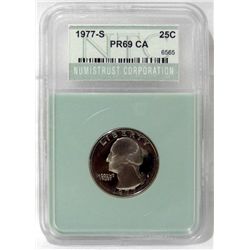 1977-S certified PR69 Cameo quarter dollar