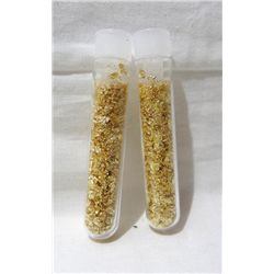2 Large Vials 24k Gold Flakes