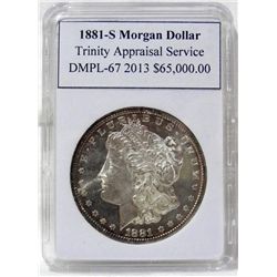 1881-S Morgan Silver Dollar TAS DMPL-67