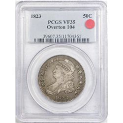 1823 PCGS VF35 Overton 104 Bust Half Dollar