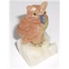Image 2 : GEMSTONE *BABY OWL* BIRD!! THIS BIRD IS ALL HANCARVED MADE OF DIFFERENT GEMSTONES INCLUDING ONYX!!