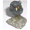 GEMSTONE BLACK OWL!! THIS BIRD IS ALL HANCARVED MADE OF DIFFERENT GEMSTONES INCLUDING ONYX!!