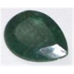 12.40 CARAT *HUGE* EMERALD *BEUATIFUL PEAR CUT/FACETED & POLISHED PRECIOUS GEMSTONE*!!