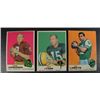 Image 1 : 3-1969 TOPPS FOOTBALL CARDS JOE NAMATH, BART STARR & JURGENSEN