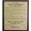 Image 2 : 1933 Goudey baseball card #130  FITZSIMMONS VGEX Book value $165