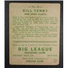 Image 2 : 1933 Goudey baseball card #20  BILL TERRY VG Book value $900