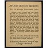 Image 2 : Schutter-Johnson Candy Co. Major League Secrets baseball card #13  GEORGE