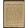 Image 2 : Schutter-Johnson Candy Co. Major League Secrets baseball card #40  CHAPMAN's