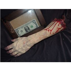 SEVERED BLOODY ARM WITH HAND AND GORE AT STUMP 4 URETHANE LATEX OR POLY FOAM