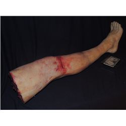 GASHED OPEN AND SEVERED FULL LEG WITH FOOT