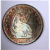 Image 1 : 1859O  Seated Liberty half $  solid rim VG  SCARCE NEW ORLEANS MINTED COIN