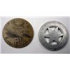 Image 2 : 2 RARE tokens : 1904 L.A. PLATT AKRON IN-MEMBER TOKEN  from the REXALL STORE