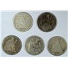 Image 1 : 5 SEATED LIBERTY DIMES ALL HAVE GOOD FULL DATES