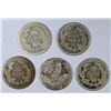 Image 2 : 5 SEATED LIBERTY DIMES ALL HAVE GOOD FULL DATES