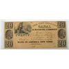 Image 1 : $20   Remainder note  The NEW ORLEANS CANAL and BANKING COMPANY