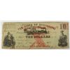 Image 1 : 1862 $10 Bearer note STATE of MISSISSIPPI est $50-$60