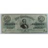 Image 2 : 1862 $50 CONFEDERATE STATES of AMERICA  note PMG45  est $425-$450