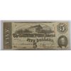 Image 2 : 1863 $5 CONFEDERATE STATES of AMERICA  note CGA53 pinholes  est $65-$70
