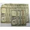 Image 1 : ( 25 ) AVERAGE CIRCULATED U.S. $1.00  SILVER CERTIFICATES