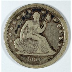 1838  Seated Liberty quarter all original color VG/F est $30-$35