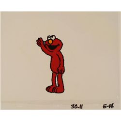 Original Animation Art Cel Elmo Waving At Friendly Sun