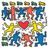 Image 1 : Keith Haring Dancing Around Heart Art Print