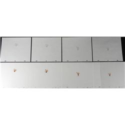 4) Animation Drawings Original Touchdown Cels Cheerios