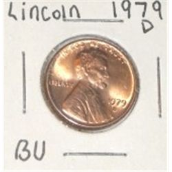 1979-D LINCOLN PENNY *RARE BU HIGH GRADE*!! COIN CAME OUT OF SAFE BOX!!