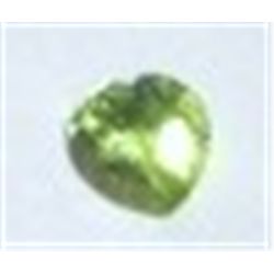 .85 CARAT PERIDOT BEAUTIFUL CUT & FACETED HEART SHAPE MINED IN ARIZONA GEMSTONE CAME OUT OF SAFE BOX