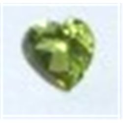 .90 CARAT PERIDOT BEAUTIFUL CUT & FACETED HEART SHAPE MINED IN ARIZONA GEMSTONE CAME OUT OF SAFE BOX