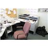 Image 1 : CONTENTS OF OFFICE INCLUDING: U-SHAPED DESK,
