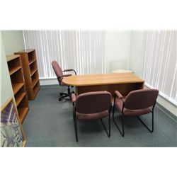 CONTENTS OF LOWER OFFICE INCLUDING: DESK, 2